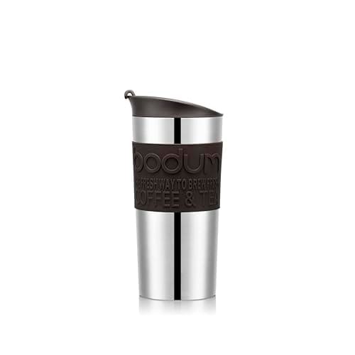 Image of Bodum Travel Mug 11068-451S, 0.35 l, 12 oz, Stainless Steel,Black and Silver