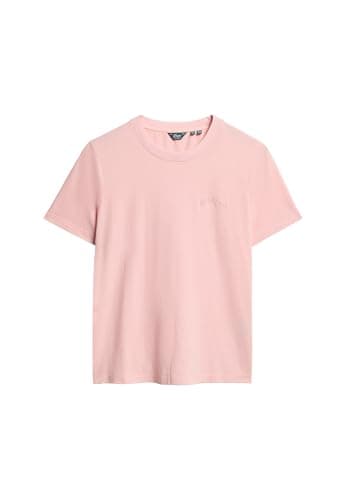 Image of Superdry Women's Essential T-Shirt with Embroidered Logo, Pale rose pink, 8