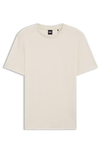 Image of BOSS Mens HBB Tiburt 240 Bubble Structure T-Shirt Short Open White L