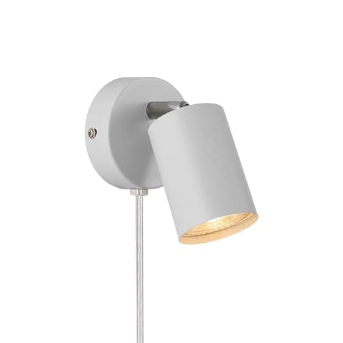 Image of Nordlux Explore Indoor Wall Light White Metal GU10 Adjustable Head - Bedroom, Bedside, Living Room Plug in or Mains Powered, IP20