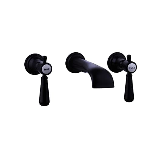 Image of Helston Black Wall Mounted Basin Mixer Tap