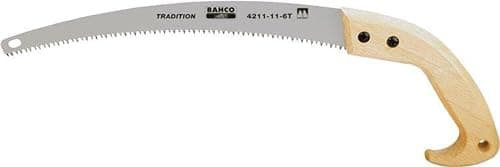 Image of Bahco 4211-14-6T Pruning Saw with Wooden Handle, Silver/Brown, 360 mm