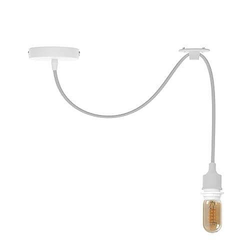 Image of LEDSone White Spider Pendant Light E27 2m Adjustable Ceiling Hanging Lamp Industrial Lighting Fixture for Dining Room, Kitchen Island, Café & Restaurant