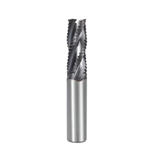Image of Carbide Roughing End Mill, 4 Flute Metal Milling Tool 12mm 16mm CNC Machine Router Bit Milling Cutter For Steels(16xD16x45x100L)