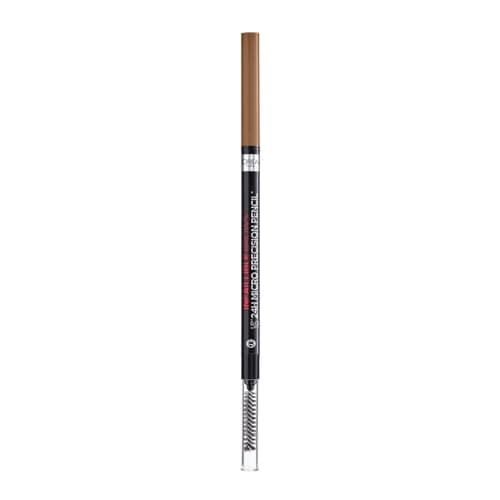 Image of L'Oreal Paris Infallible 24H Brow Pencil – Fills Sparse Brows with Micro-Precision – Ultra-Fine 1.5mm Retractable Tip & Spoolie Brush – Smudge-Proof & Long-Lasting, Shade: 5.0 Light Brunette