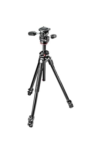 Image of Manfrotto MK290DUA3-3W, 290 Dual Aluminium 3 Section Tripod Kit With 804 Foldable 3 Way Head