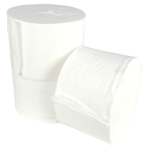 Image of White Coreless Toilet Rolls 2 ply 800 Sheets Per Roll 36 Rolls Per Case
