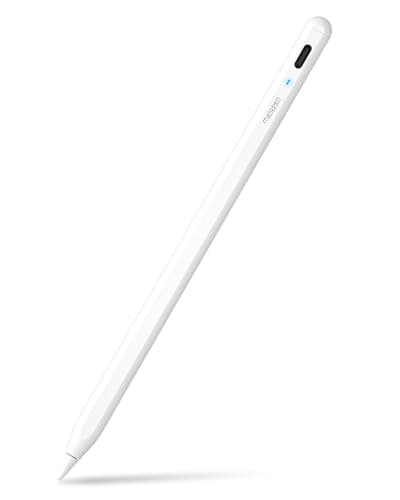 Image of Metapen Pencil A8 for iPad 2018-2026, (2X Faster Charge), Pixel Precision, Tilt Sensitivity Stylus Pen Compatible Apple iPad 11 A16/10/9/8/7/6th Gen, Pro 12.9/11/13 Inch M4, Air 3/4/5/M2/M3, White
