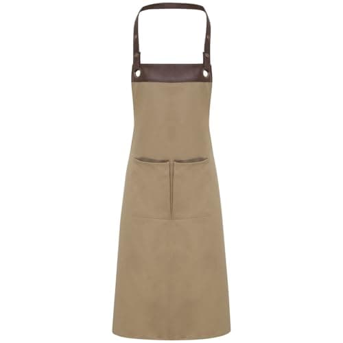 Image of Premier Unisex Adult Espresso Full Apron (One Size) (Khaki/Brown)