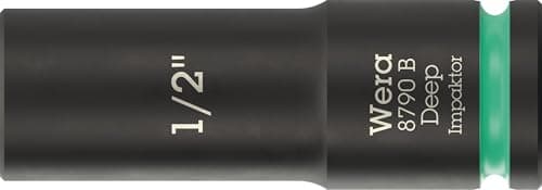 Image of Wera 8790 B Impaktor Deep Socket with 3/8" Drive, 1/2" x 63 mm