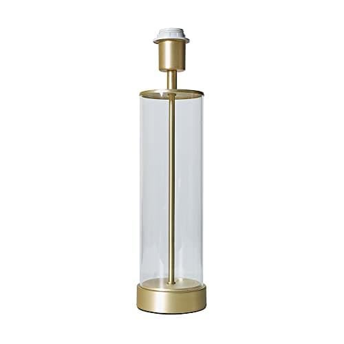 Image of MiniSun | Contemporary Matt Gold & Clear Tube Table Lamp Base | Table Lamps, Home Décor & Improvement Essential