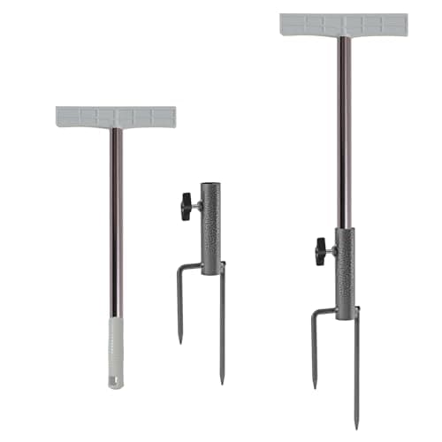 Image of JINGHANGER Yard Sign Holder, Pack of 2, 40 cm, Metal & Plastic, Ground Mount, Contemporary Style, Perfect for Outdoor Garden Decor, Seasonal Home Decor, Political Campaigns, Real Estate Signage