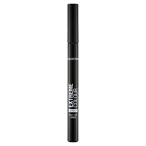 Image of Collection Cosmetics 24hr Felt Tip Liner, Fast Drying - Night and Day Wear, 1.5g, Black, Gel