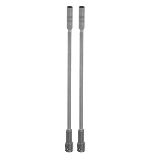 Image of sourcing map 2pcs Deep Thin Wall 6 Point Impact Socket 1/2" Drive 10mm Socket 16.5" Extra Long Metric CR-V Steel Spindle Axle Hex Sockets for Machine Shaft Nuts Bolts Repair, Black