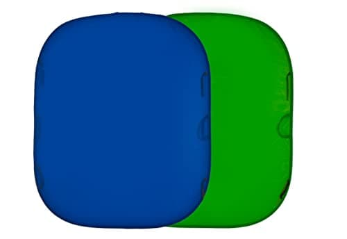 Image of Manfrotto Collapsible Chromakey Background Colourway - 1.5 x 1.8 m, Blue and Green