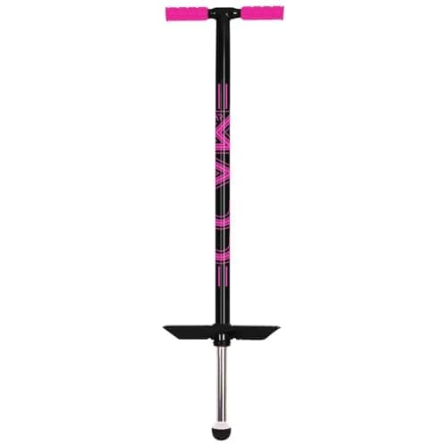 Image of MGP Action Sports Madd Gear Pogo Stick for Boys and Girls Aged 8+ Suitable for Users up to 80kg (Black/Pink)