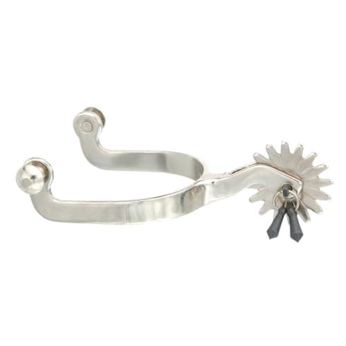 Image of Tough 1 Kelly Silver Star Jingle Bob Spurs, Chrome Plated