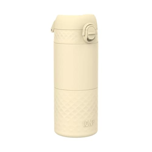 Image of ION8 Insulated Travel Mug, Leak Proof, Triple Lock Secure, Spill-Free in Transit, Hygienic Cover, Easy-to-Clean, Perfect On-The-Go, Soft Base, Stainless Steel, Tuberose Cream