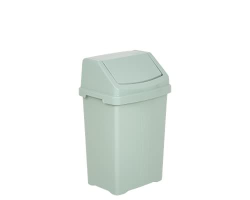 Image of JMS we create smile 8L/25L/50L Litre Plastic Swing Lid Bin Waste Recycle Dustbins Rubbish Trash Refused Bins (Silver Sage, 25 LITRE)