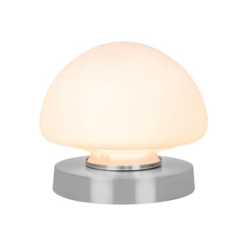 Image of Anika Touch Control Table Lamp / 3 Way Dimmable Settings/Dome Shape with Silver Base/Bedside Light, Living Room, Desk Lamp, Reading Light
