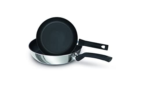 Image of Prestige 9x Tougher SS Twinpack frypans 21cm/29cm, Silver