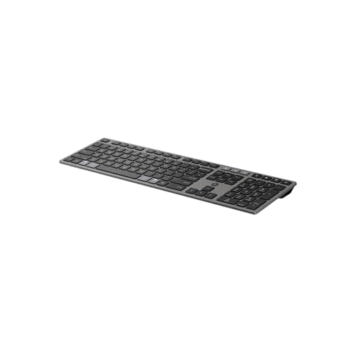Image of HP 725 - Keyboard and Mouse Set - Multifunctional, Rechargeable, Powered with Super Capacitor - Full Size - Wireless - Bluetooth, 2.4GHz - GB - Nightcase Black - Smart Buy