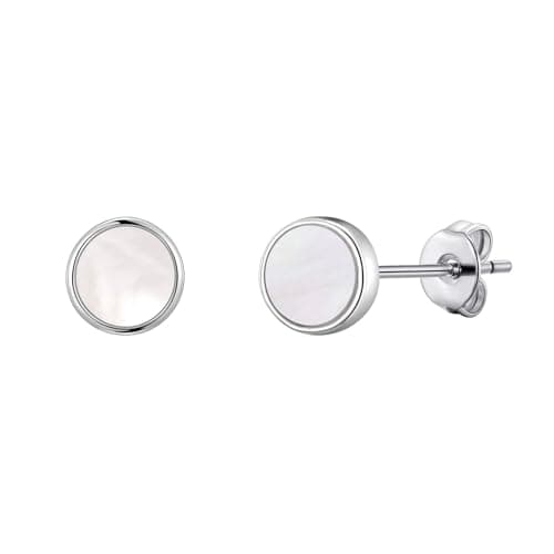 Image of Philip Jones Mother of Pearl Stud Earrings