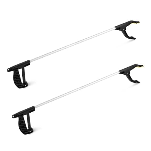 Image of KEPLIN 2 Pack Litter Picker Ergonomic Long Reach Handle 30 Inch (75cm) Garden Tool, Magnetic Pick Up Durable & Sturdy for Picking Rubbish, Weeds, Leaves, Gardening, Elderly & Disabled Multi-use Tool