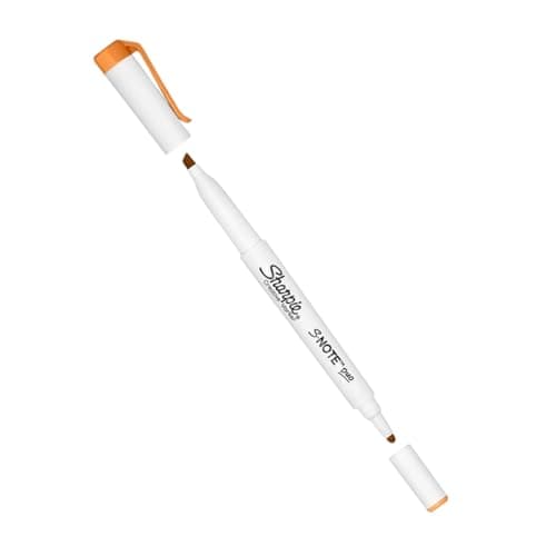 Image of Sharpie S-Note Duo Highlighter | Mango - Orange Ink | Dual Ended Creative Marker | Water-Based | Bullet & Chisel Tip for Highlighting, Drawing, Journaling & More | 1 Single Count