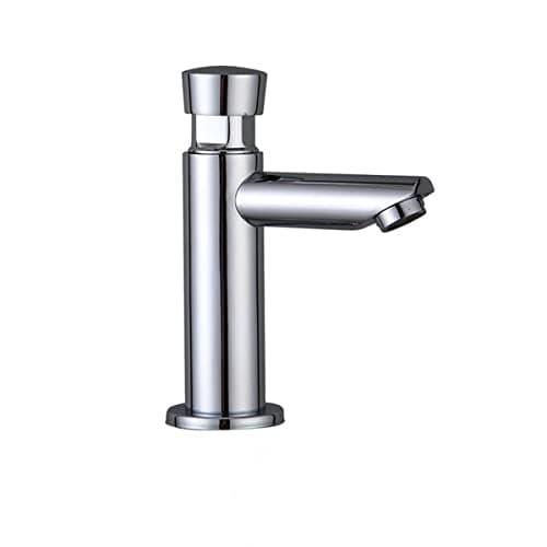 Image of Basin Taps, Sink Taps, Taps Set,Lever Taps,Basin Sink Taps,Basin Taps,Mixer Tap,One Hole Public Lavatory Press Faucet Water Saving Self Closing Delay Bathroom Sink Faucet for Outdoor Garden, Clawfoo