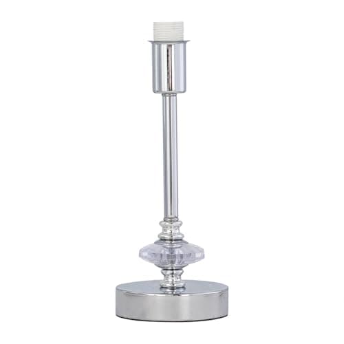 Image of firstchoicelighting Polished Chrome Table Lamp or Bedside Light Base, Modern Acrylic Crystal Design, Height 26cm, Base Only, LED Compatible