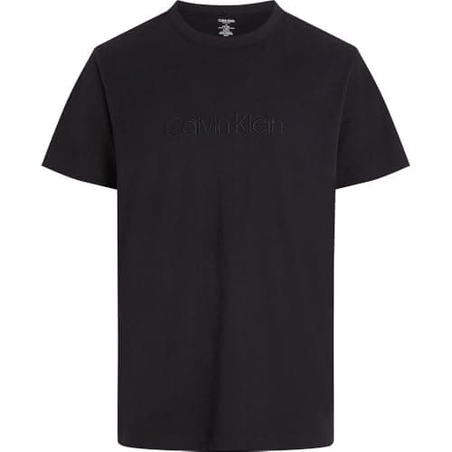 Image of Calvin Klein Men’s Short Sleeve Crew Neck T-Shirt, Black (Black), L