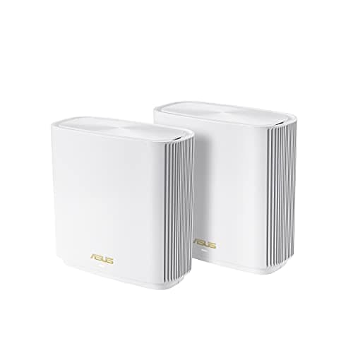 Image of ASUS ZenWiFi Whole-Home Tri-Band Mesh WiFi 6E System (ET8 2PK), Coverage up to 5,500 sq.ft & 6+Rooms, 6600Mbps, New 6GHz Band, AiMesh,Instant Guard