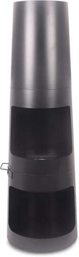 Image of Casa Mia Primo Wood-Burning Chiminea - Modern Design Patio Heater for Garden with Log Storage