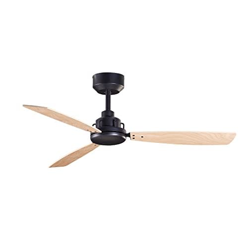 Image of LEDS C4 Xaloc 1000mm 3 Blade 100cm Ceiling Fan Metallic Black, Light Wood