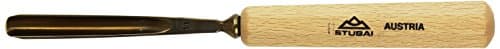 Image of Stubai 521108 Type 11 Woodcarving Chisel with Wooden Handle, Gold/Beige, 8 mm