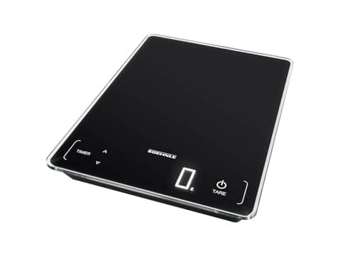 Image of Soehnle Page Profi 100, Digital Scale for Cooking and Meal Prep, Extra Large Size 24 x 17.5 cm Food Weighing Scales with Large 22 mm Display LCD Screen, Electronic Scales Weighing up to 15 kg