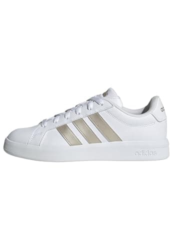 Image of adidas Women's Grand Court Base 3.0 Shoes, FTWR White/Cyber met./FTWR White, 6 UK