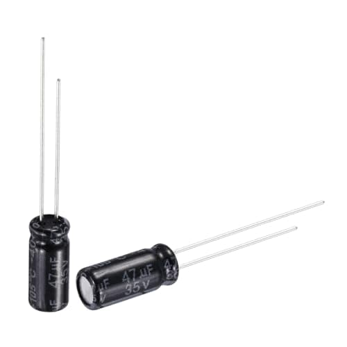 Image of sourcing map 47uF 35V 5x11mm Electrolytic Capacitor, Radial Leads Aluminum Capacitors for TVs, LCD Monitor, VCD, 50Pcs