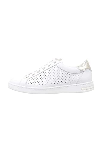 Image of Geox Womens D Jaysen B Sneakers, White Gold, 4 UK