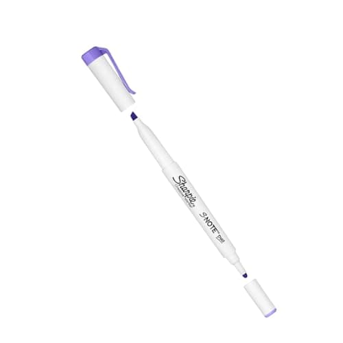 Image of Sharpie S-Note Duo Highlighter | Grape Ink | Dual Ended Creative Marker | Water-Based | Bullet & Chisel Tip for Highlighting, Drawing, Journaling & More | 1 Single Count