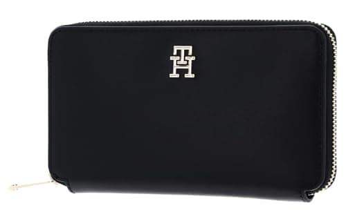Image of Tommy Hilfiger Iconic Tommy Large Zip Around Wallet Black, Black