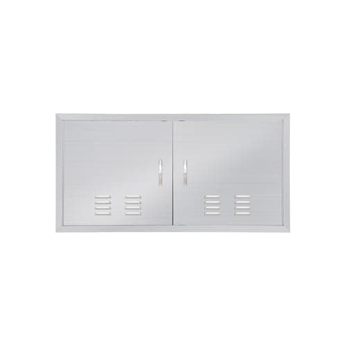 Image of Aptliton Stainless Steel BBQ Access Door, Outdoor Kitchen Cabinet Door, Grill Island Access Panel, Double Door Stainless Steel Access Hatch with Magnetic Closure, Seamless Welded Frame, Pre-Drilled