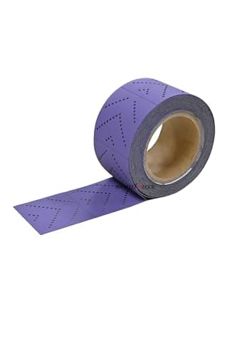 Image of Sandwox 328 Sanding Roll 70 mm x 12 m - 120 Grit - Abrasive Roll for Wood, Metal, Varnish, Spatula - Anti-Clogging Film Underlay, Professional Quality