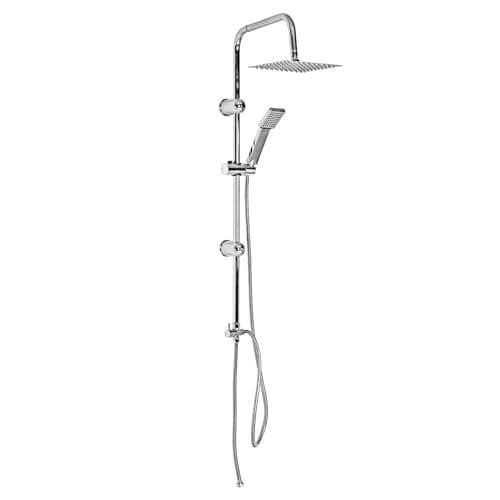 Image of Trintion Shower Set Mixer Shower Set with Overhead Rain Shower Mixer Wall Mounted Adjustable Temperature Twin Head Shower System (8 Inches)