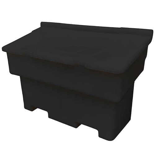 Image of 200L Black Grit Salt Bin Stackable Heavy Duty Containers 102x72x52CM