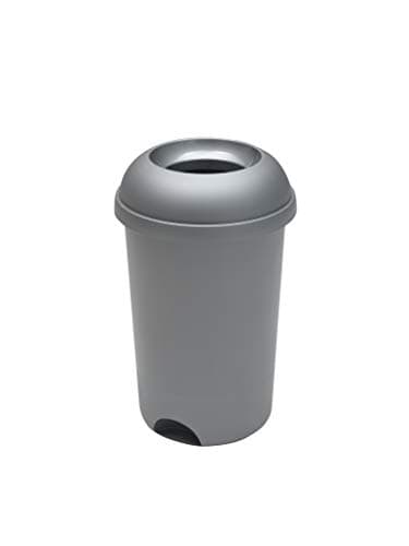 Image of Addis Open 50 Litre Recycling Office Commercial Business Utility Waste Home Laundry Clothes, Metallic Grey Complete bin, 519099AMP