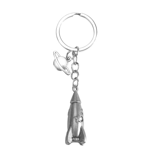 Image of MUCOOS Starship Rocket Keychain,Creative Aviation Model Spacecraft Keyring,Ideal Teacher Gifts for Women,Birthday Celebrations,Personalised and Inspirational Thank You Gift for Her or Him