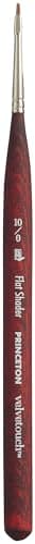 Image of Princeton Velvetouch Flat Mini Shader Brush, Synthetic, Short Handle, Size 10/0 inch, 1 Count