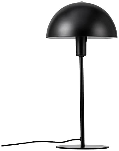 Image of Nordlux Ellen Indoor Table Lamp Black Metal E14 Dome Shade - Living Room, Bedroom, Bedside Mains Powered, IP20